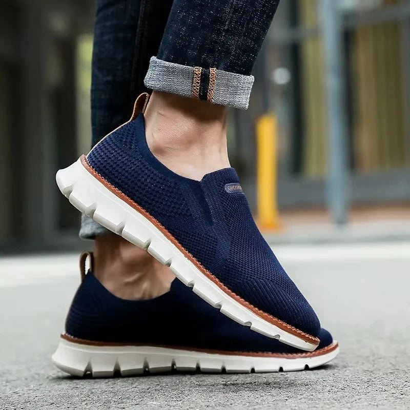 Slip On Running Shoes with Knitted Textile Upper