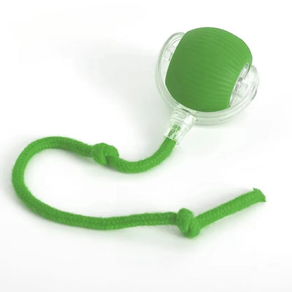 Motorized Rolling Cat Toy with Fiber Tail Design