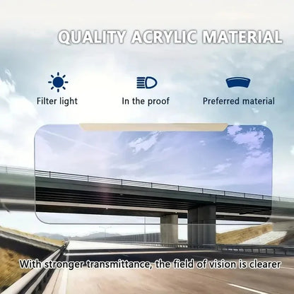 Adjustable Car Sun Visor Extension with Polarized Light Filter
