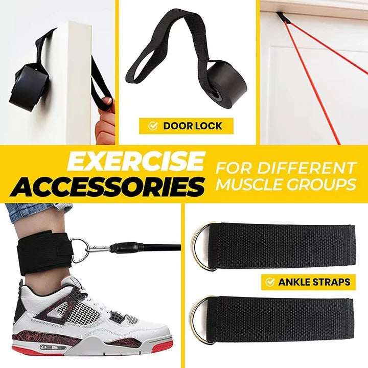 11 Piece Resistance Band Set for Home Workouts and Strength Training
