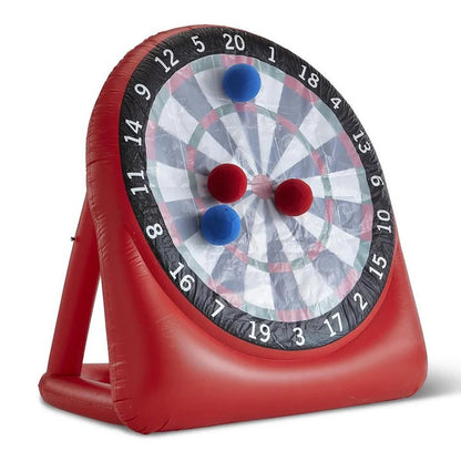 Inflatable Football Kick Target with Adhesive Surface and Pump