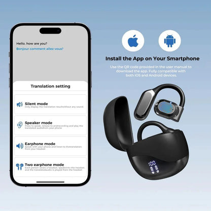 Smart Translation Headphones with Wireless Audio and App Support
