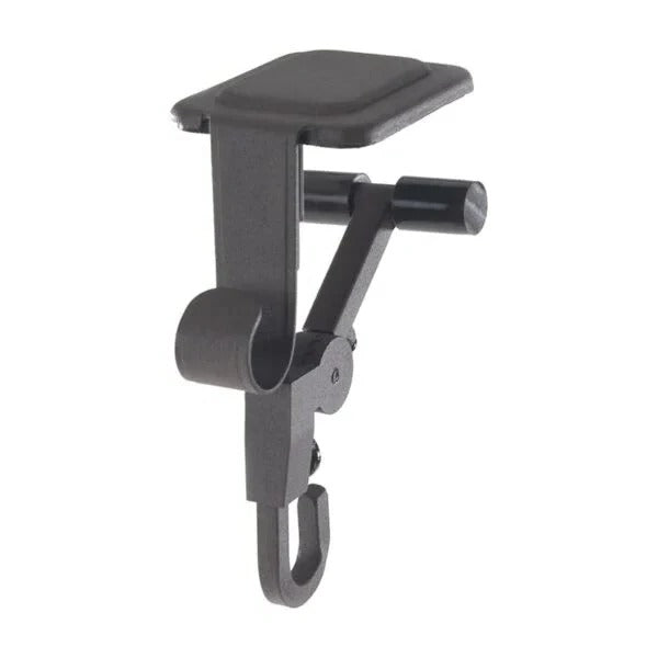 Adjustable Mantle Hook with Weighted Bases for Holiday Stockings and Greenery