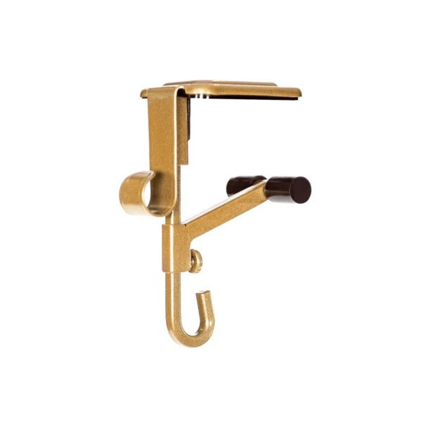 Adjustable Mantle Hook with Weighted Bases for Holiday Stockings and Greenery