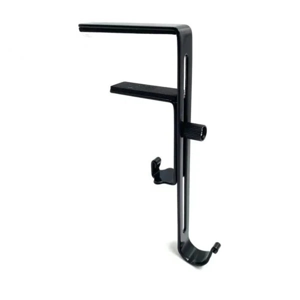 Adjustable Mantle Hook with Weighted Bases for Holiday Stockings and Greenery