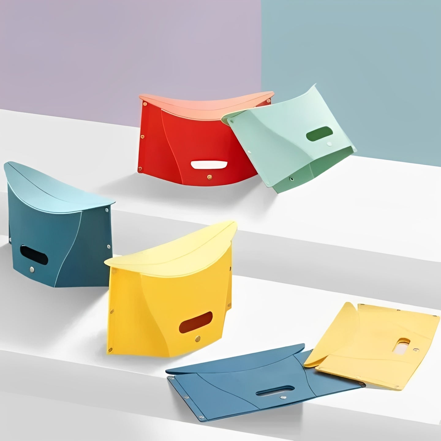 Portable Folding Step Stool with Built In Carry Handle