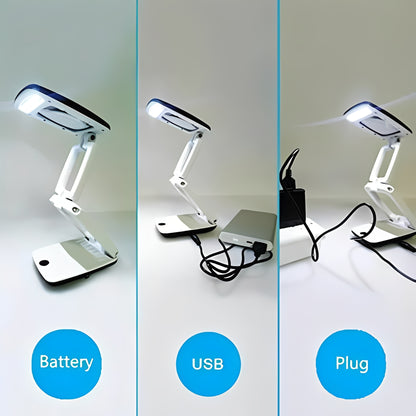 Adjustable Floor Magnifier with Large Viewing Lens and LEDs