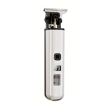 Rechargeable Hair Trimmer with Detachable Blade and LED Indicator