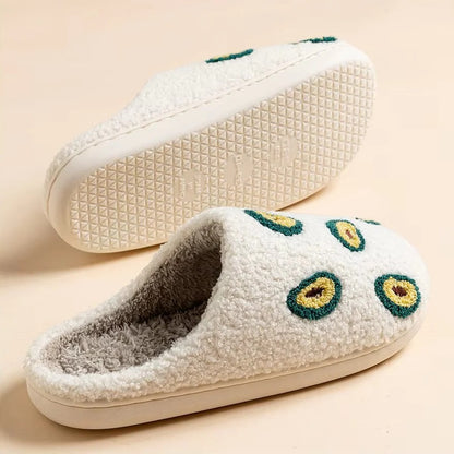Fruit Design Cotton Slippers with Non Slip Sole for Indoor Use
