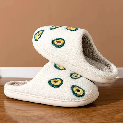 Fruit Design Cotton Slippers with Non Slip Sole for Indoor Use