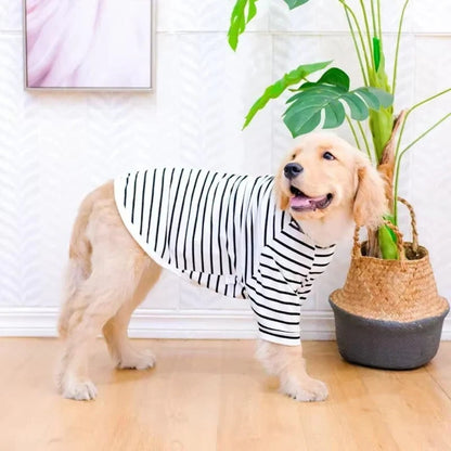 Large Breed Dog Shirt with Breathable Cotton Fabric