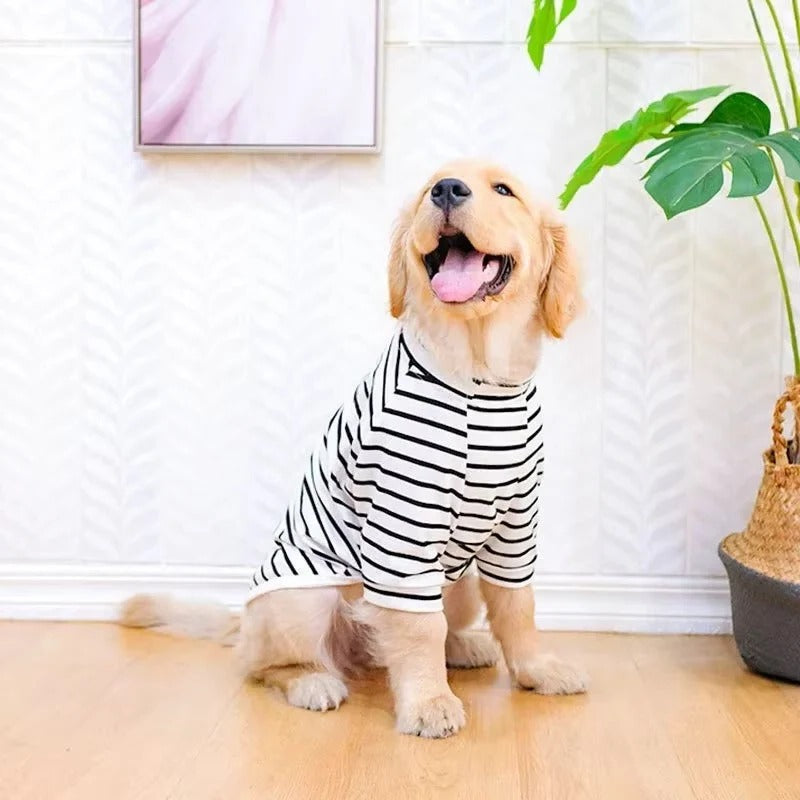 Large Breed Dog Shirt with Breathable Cotton Fabric