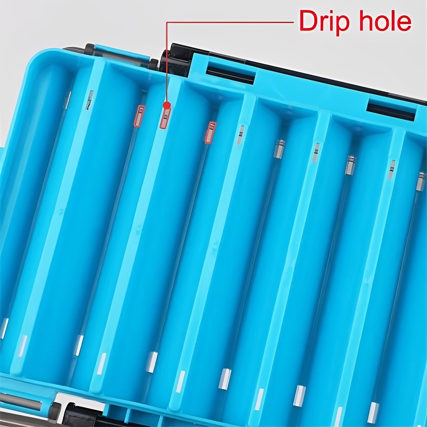 Fishing Tackle Box with Double Sided Compartment Storage