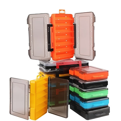 Fishing Tackle Box with Double Sided Compartment Storage