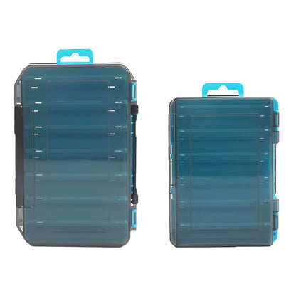 Fishing Tackle Box with Double Sided Compartment Storage