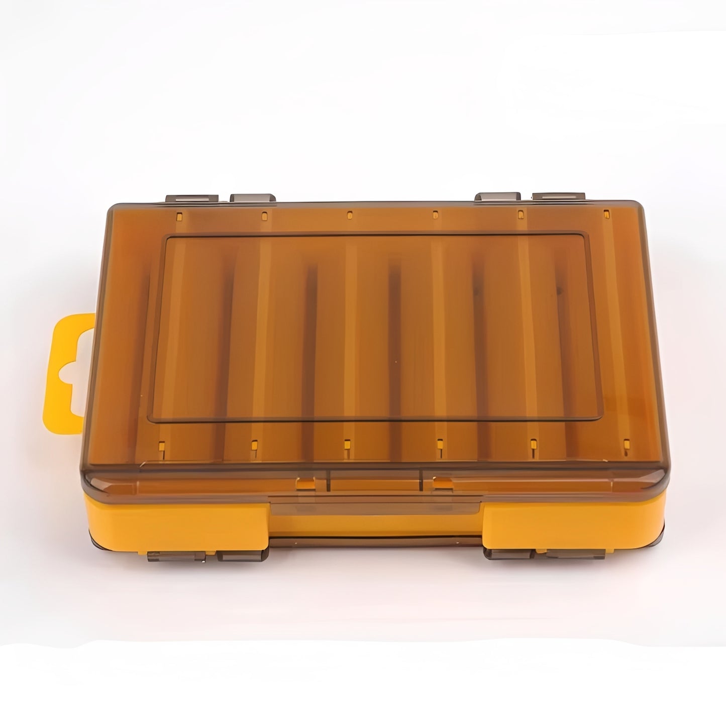 Fishing Tackle Box with Double Sided Compartment Storage