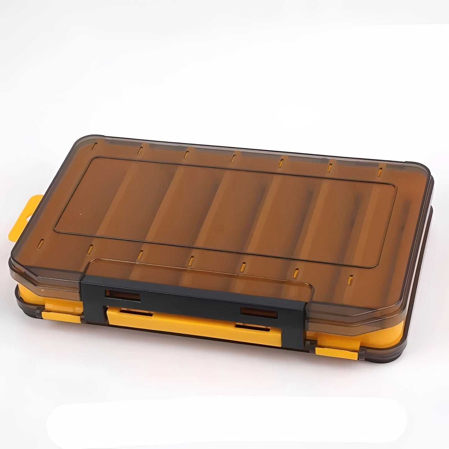Fishing Tackle Box with Double Sided Compartment Storage