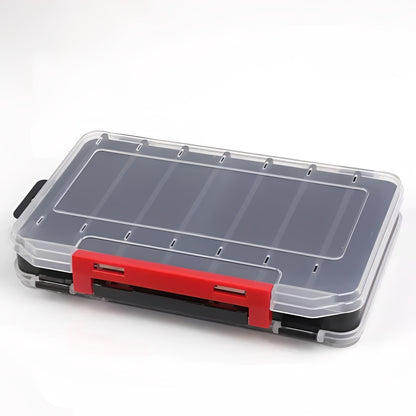 Fishing Tackle Box with Double Sided Compartment Storage