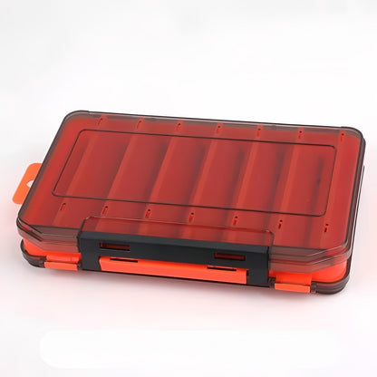 Fishing Tackle Box with Double Sided Compartment Storage