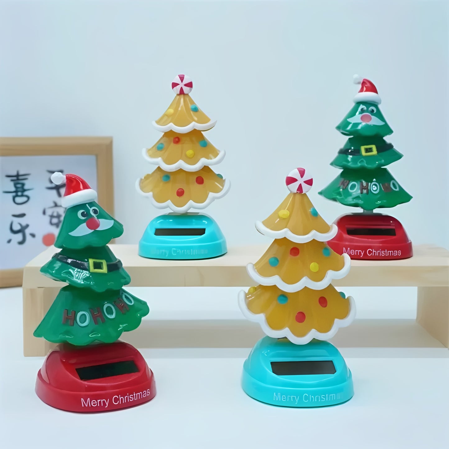 Solar Powered Dashboard Bobble Ornament for Car Interior Decor