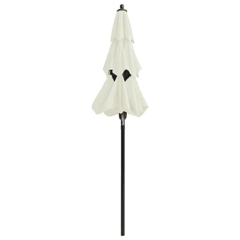 Three Tier Patio Umbrella with Crank Tilt and Aluminum Pole