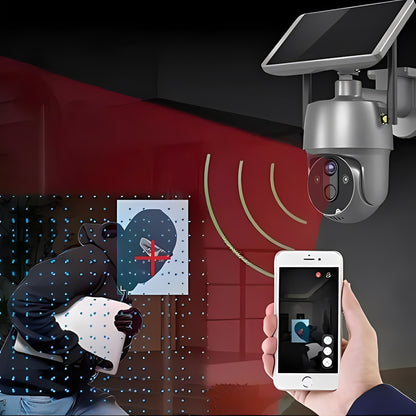 Solar Powered Security Camera for Outdoor Surveillance Monitoring