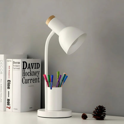 Nordic LED Table Lamp with Integrated Pen Holder