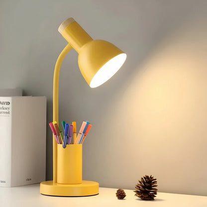 Nordic LED Table Lamp with Integrated Pen Holder