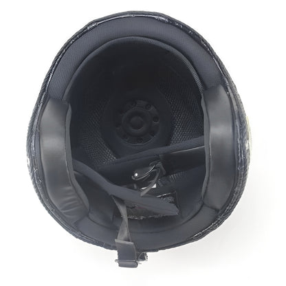 Open Face Motorcycle Helmet with Detachable Goggles