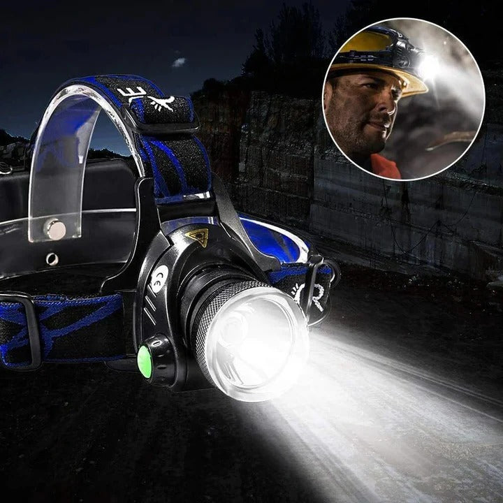 USB Rechargeable LED Headlamp for Hands Free Lighting