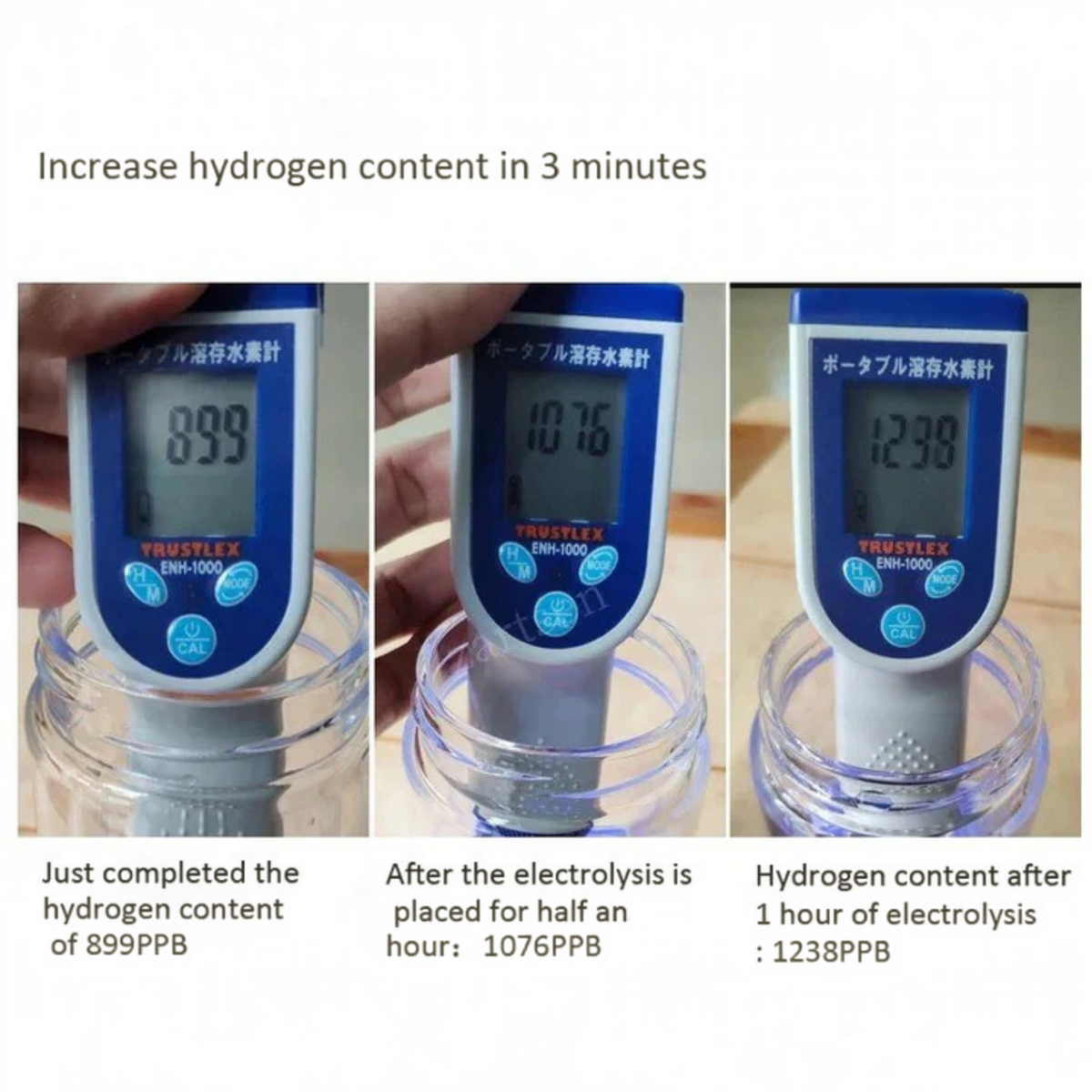 Rechargeable Hydrogen Water Generator Bottle for Home and Travel