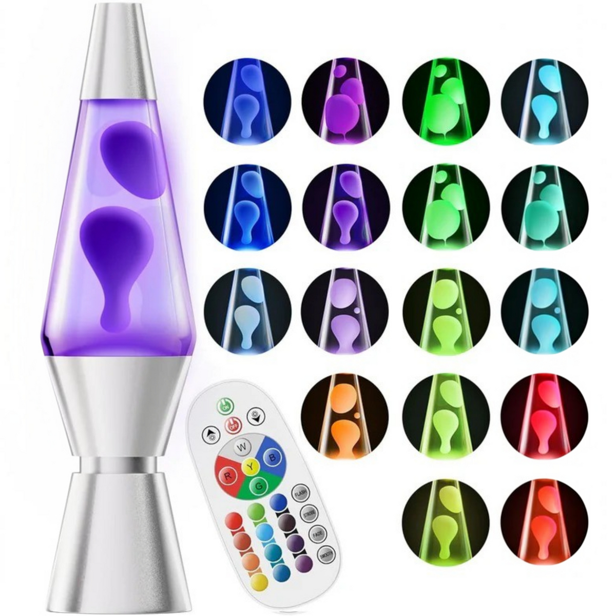 Motion Lava Lamp with Color Changing Wax Flow