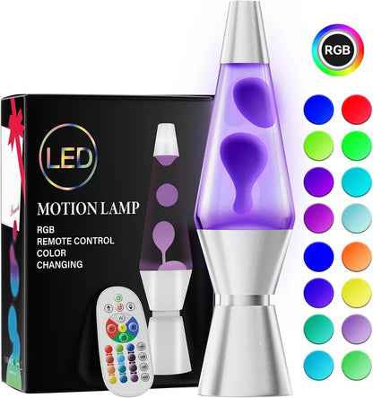 Motion Lava Lamp with Color Changing Wax Flow
