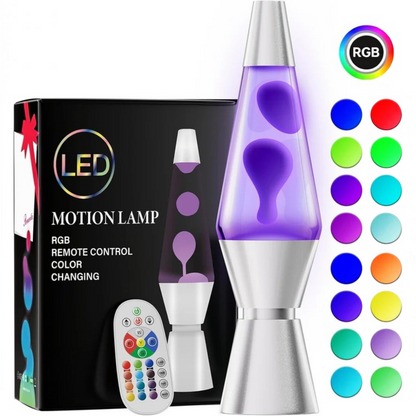 Motion Lava Lamp with Color Changing Wax Flow
