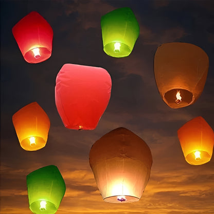 Hanging Paper Lanterns with Multicolor Decorative Design