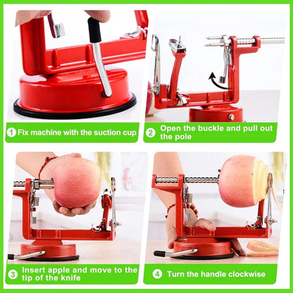 Stainless Steel Apple Peeler and Spiral Slicer for Kitchen Prep
