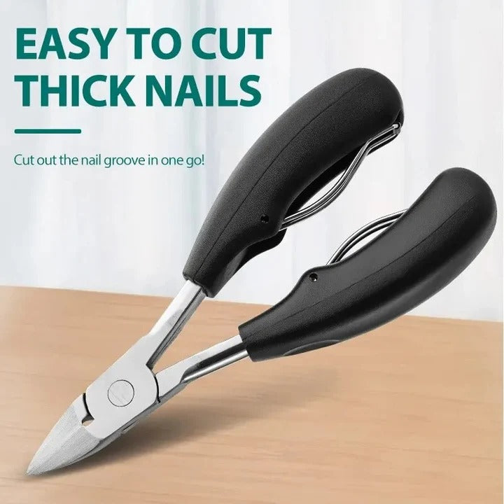 Wide Jaw Nail Clippers for Thick Nails with Built In File