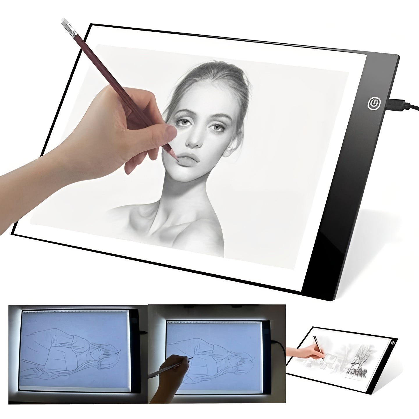 LED Tracing Light Pad with Adjustable Brightness for Drawing and Crafts