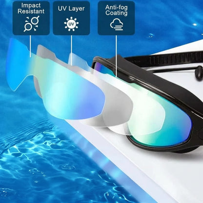 Anti Fog Swimming Goggles with Wide Angle Lens