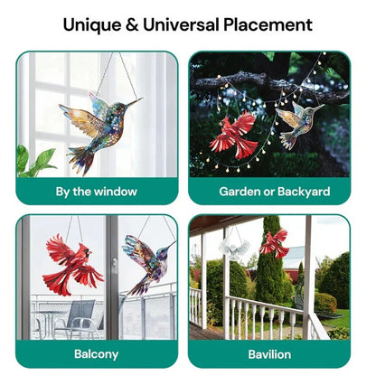 Rainbow Prism Glass Suncatcher for Windows, Decorative Bird and Owl Designs