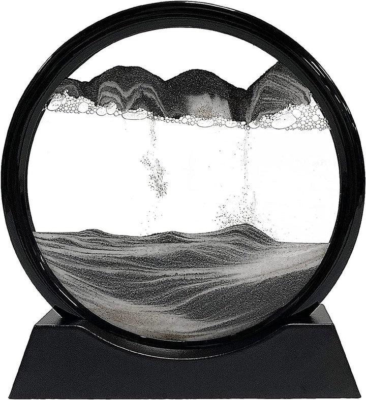 Dynamic Sandscape Art with Flowing Sand Motion