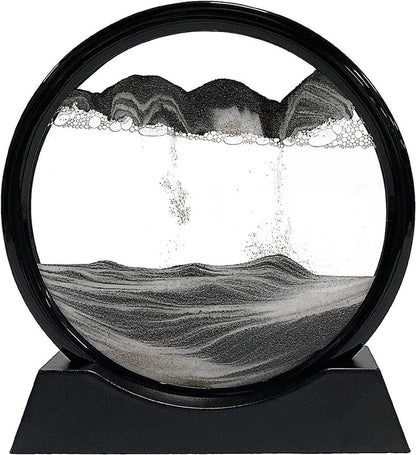 Dynamic Sandscape Art with Flowing Sand Motion