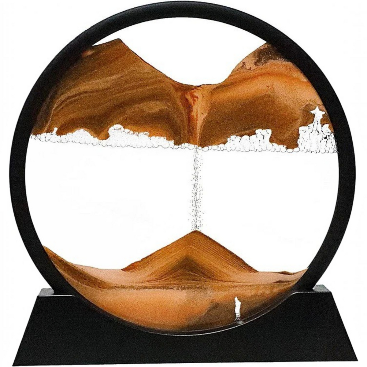 Dynamic Sandscape Art with Flowing Sand Motion