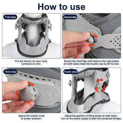 Adjustable Neck Stretching Device with Heat Settings