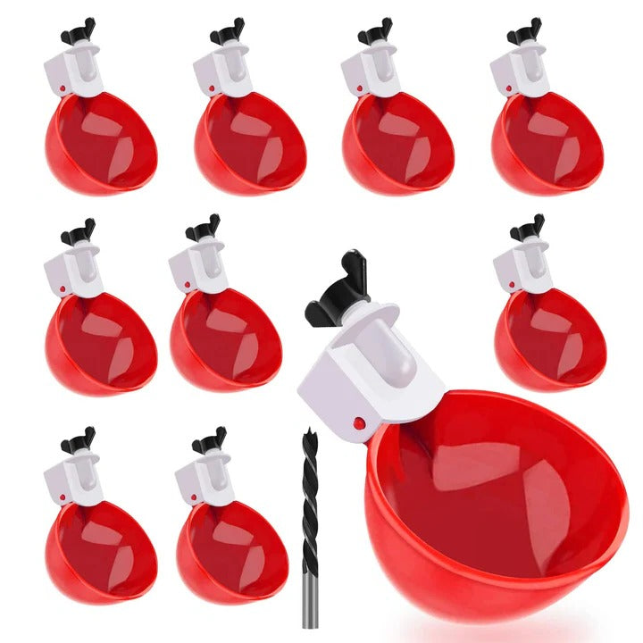 Automatic Chicken Waterer Set, Set of 10