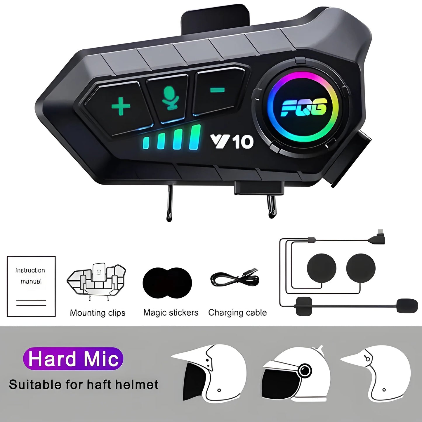 Wireless Bluetooth Headset for Motorcycle Helmets