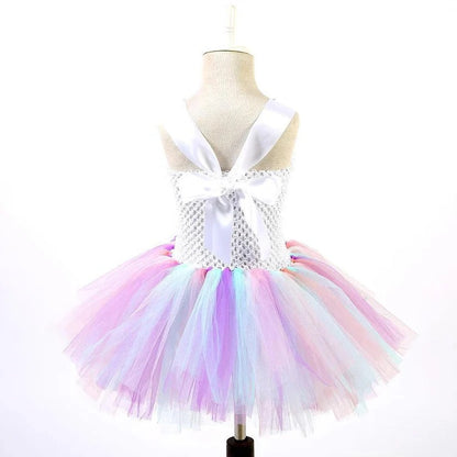 Unicorn Tulle Dress for Girls with Matching Headband
