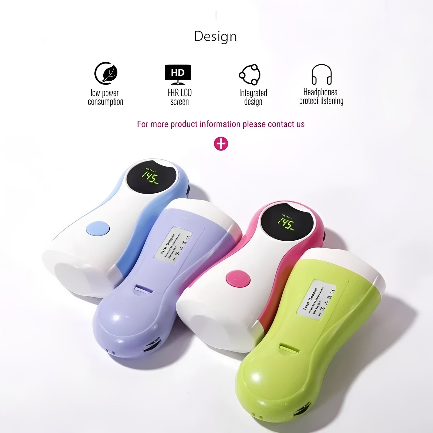 Handheld Pregnancy Listening Device with LCD Display and Headphone Output