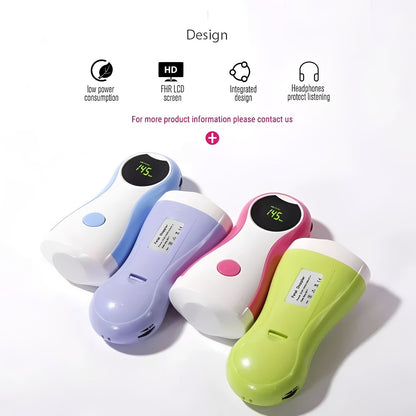 Handheld Pregnancy Listening Device with LCD Display and Headphone Output