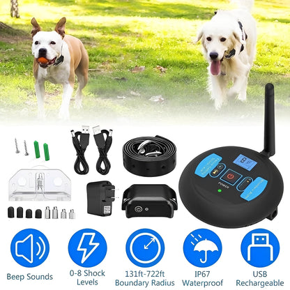 Wireless Dog Boundary System with Remote Training Control